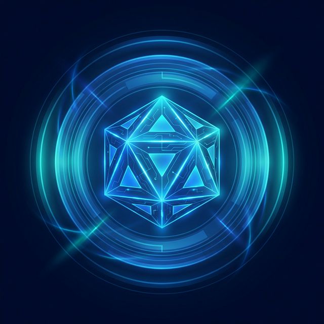 Glowing geometric fortress representing competitive moat